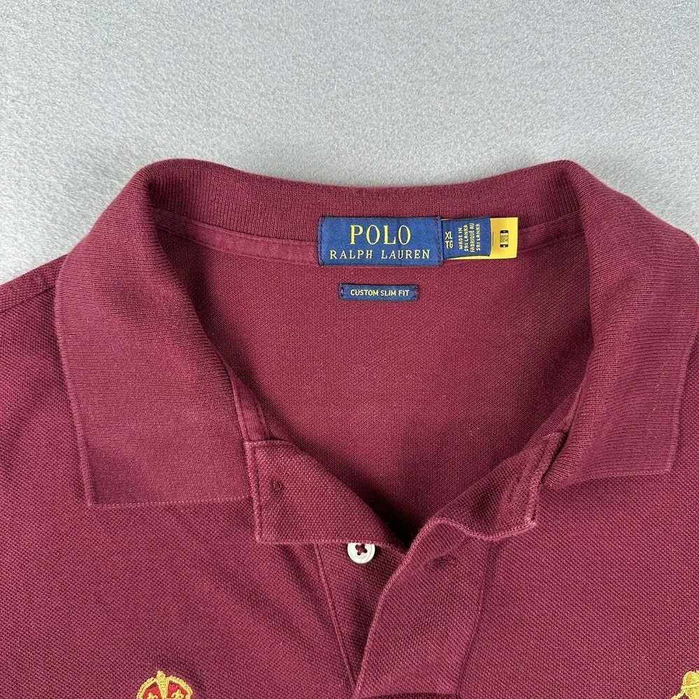 Polo Ralph Lauren Polo Shirt XL Red Big Pony Crest Embroidered Short Sleev